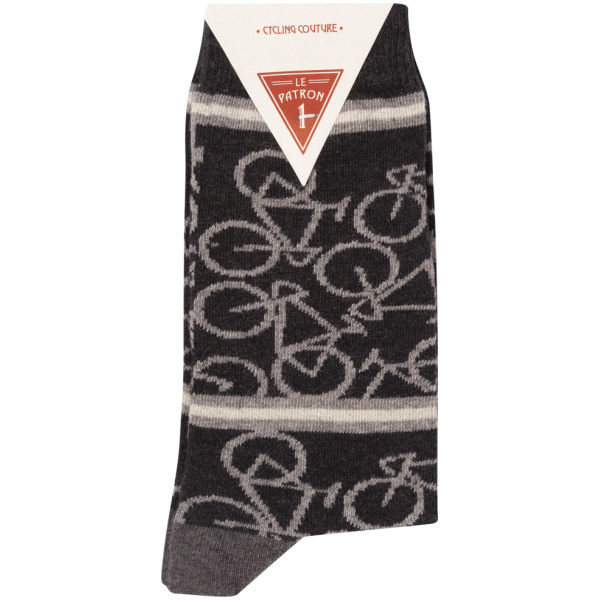 Bicycle Socks Dark Grey 3 Bicycle socks dark grey Grijs