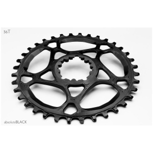 Absolute Black Ab tandwiel 36 dm rond sram gxp / dub Zwart